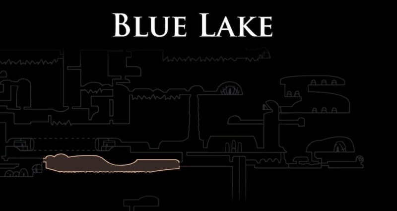 Карта Голубого озера на Земле упокоения в Hollow Knight