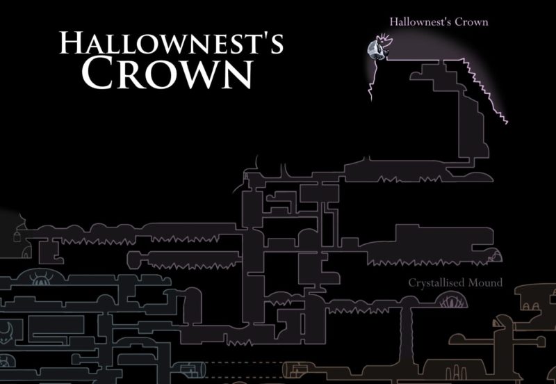 Карта Hallownest's Crown в Холлоу Найт